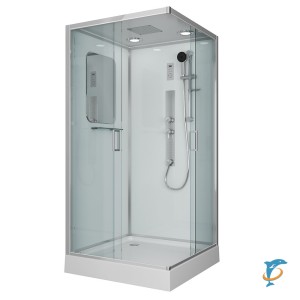 Душевая кабина NG-6002-01GQ (1000х1000х2100) низкий поддон (16 см) стекло прозрачное (60020114GQ)