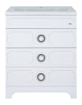 Тумба с раковиной Misty Лейла 70 с 3 ящ. белая — 