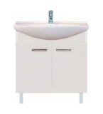 Тумба с раковиной Misty Джулия 85 прямая белая Wihte — 