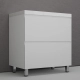 Тумба с раковиной напольная Style Line Манхэттен 80 2 ящика PLUS, белый матовый  (ЛС-00002371+СС-00002465)