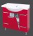 Тумба с раковиной Misty Жасмин 85 красная