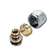 Соединитель для металлопластиковой трубы Tiemme 16 x 1/2&quot; — Предназначены для соединения металлопластиковой трубы с резьбовыми фитингами и/или трубами