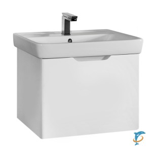 Тумба с раковиной Dreja Tiny 60, белый лак  (99.0902 + 641785)