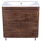Тумба с раковиной El Fante Атлантика 80 Люкс PLUS напольная, старое дерево — 