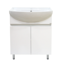 Тумба для комплекта Misty Амур 70 напольная белая прямая — 