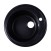 Мойка Rossinka RS51R-Black  для кухни из исскуственного камня круглая, с сифоном