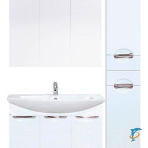 Мебель для ванной Misty Лаванда 80 с правым пеналом  (Э-Лав01080-011Пр+1.WH50.1.524+Э-Бал04080-011+Э-Лав05035-011П)