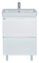 Тумба для комплекта Misty Венера 60 с 2-мя ящиками белая — Тумба для комплекта Misty Венера 60 с 2-мя ящиками белая П-Внр01060-012Я