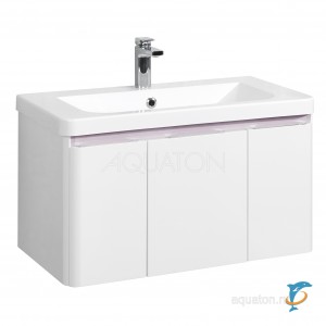 Тумба с раковиной Aquaton Шерилл 85 белая (1A208801SH010 + Aquaton_1A71443KSH010)
