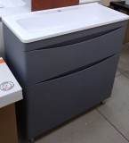 Тумба для комплекта El Fante Бергамо мини 80 Люкс антискрейтч серый, PLUS напольная 2 ящика — 