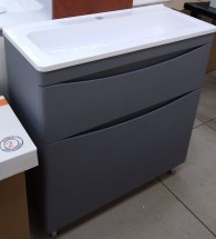 Тумба для комплекта El Fante Бергамо мини 80 Люкс антискрейтч серый, PLUS напольная 2 ящика — 