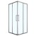 Душевое ограждение Loranto 100x100x190 раздвижная дверь, прозрачное стекло 6 мм, профиль серый матовый (CS-AB01GG-100)