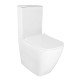 Унитаз-компакт Azario MIRADA S 385х620х920 напольный, безободковый в комплекте с бачком и сиденьем микролифт, белый (AZ-1288A)  (AZ-1288A)