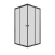 Душевая ширма Тритон Вента-Блэк 80х80