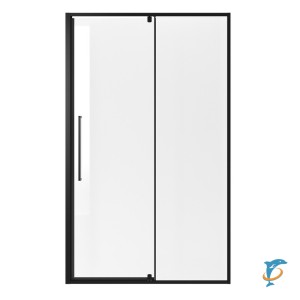 Дверь в нишу Niagara Nova NG-85-12AB (120х195) черный матовый, стекло прозрачное, дверь распашная (NG-85-12AB)