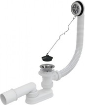 Слив-перелив Alca Plast А501 — Сифон для ванны, хромированный