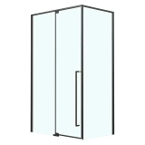 Душевое ограждение Azario MALE 900х900х1950 прозрачное стекло 6 мм, профиль черный матовый (AZ-J50-90-MB-CL) — закрытая    кабина, полностенная,  двери раздвижные, габариты (ШхВхД):90x210x90 см