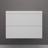 Тумба с раковиной подвесная Style Line Манхэттен 80 2 ящика PLUS, белая матовая — Тумба с раковиной Style Line Амстердам 60