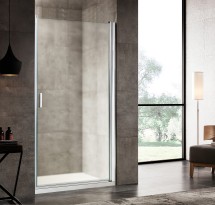 Душевая дверь в нишу River BOSFOR 90 МТ — Вид установки  в нишу, напольный.
                            