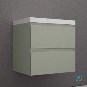 Тумба с раковиной подвесная Style Line Манхэттен 60, олива  (ЛС-00002367+СС-00002467)