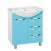 Мебель для ванной Misty Жасмин 65 с 3-мя ящиками и правым зеркалом голубая эмаль