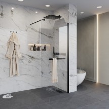 Душевая перегородка Niagara NG-681-10 BLACK (100x195) — 