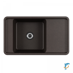 Мойка для кухни из литого мрамора Aquaton Беллис 87 кофе 1A724832BS280  (1A724832BS280)