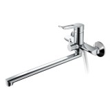 Смеситель для ванны HAIBA HB22556 длинный излив, латунь, хром — 