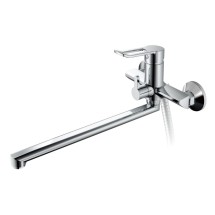 Смеситель для ванны HAIBA HB22556 длинный излив, латунь, хром — 