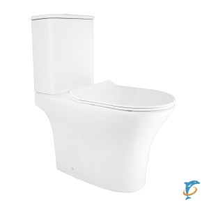 Унитаз-компакт Azario FRENTO 340x650х770 безободковый, в комплекте с бачком и сиденьем микролифт (AZ-2311)  (AZ-2311)