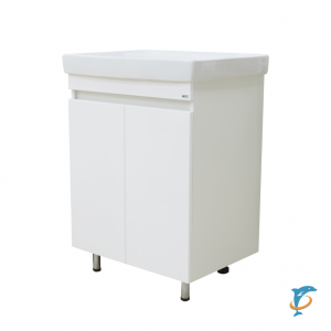 Тумба с раковиной Misty Енисей 60 с дверцами, напольная  (Э-Ени01060-012+БП-э000000983)