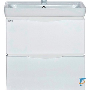 Тумба с раковиной Misty Венера 80 с 2-мя ящиками белая (П-Внр01080-012Я+ Misty_192185)