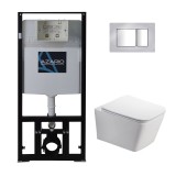 Инсталляция с панелью смыва + унитаз AZARIO Nova с сиденьем микролифт+клавиша-0031 AZ-8010-1000+AZ-8200-0031+AZ-2216 SP — 