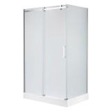 Душевое ограждение Loranto CS-502 1200х800х1975 универсальная ориентация, в комплекте с поддоном, матовое стекло 8мм., профиль хром (CS-502 120-80) &mdash; 