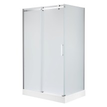 Душевое ограждение Loranto CS-502 1200х800х1975 универсальная ориентация, в комплекте с поддоном, матовое стекло 8мм., профиль хром (CS-502 120-80) — 