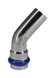 Уголок 45° однораструбный для нержавеющей трубы Millennium 28х28 — 