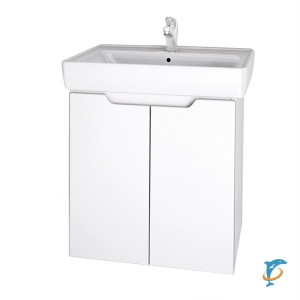 Тумба с раковиной Dreja Mini 60, белый лак  (99.0202 + 641785)