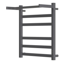 Полотенцесушитель электрический Point Меркурий PN83856PGR П5 500x600 с полкой, диммер справа, графит — 