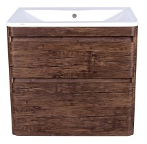 Тумба с раковиной El Fante Атлантика 80 Люкс PLUS подвесная, старое дерево — 