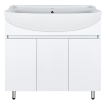 Тумба для комплекта Misty Амур 80 напольная белая прямая — 