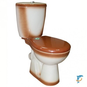 Унитаз - компакт Rosa Лира декор коричневый  (Лира (коричневый))