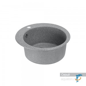 Мойка для кухни из литого мрамора Aquaton Иверия круглая серая 1A711032IV230  (1A711032IV230)