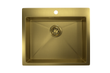 Стальная кухонная мойка Granula GR-5951 золото сатин — 