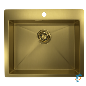 Стальная кухонная мойка Granula GR-5951 золото сатин  (GR-5951 золото сатин)
