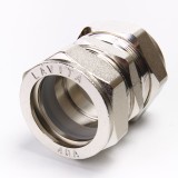 Муфта для гофрированной трубы Lavita С/P 50*50 НИКЕЛЬ &mdash;  Резьбовые фитинги для водопроводных и газопроводных стальных труб изготовляют с цилиндрической резьбой.Фитинги для гофрированной нержавеющей трубы Lavita имеют то же назначение, что и фитинги для металлических. Для их стыковки с трубами используется цанговое соединение. Также они бывают переходными с цангового на резьбовое соединение, для стыковки гофрированных труб и труб металлических, пластиковых труб.