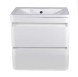 Тумба с раковиной подвесная Style Line Атлантика 70 Люкс Plus антискрейч, белая — 