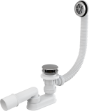 Слив-перелив Alca Plast A505CRM — Сифон для ванны click/clack хромированный пластик