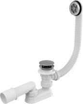 Слив-перелив Alca Plast A505CRM — Сифон для ванны click/clack хромированный пластик