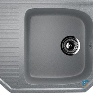 Угловая односекционная мойка с отверстием под смеситель ULGRAN U-109 темно-серый (U-109-309)