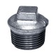 Заглушка чугунная оцинкованная EE 3/4" наружная резьба  (290 3/4 EE)